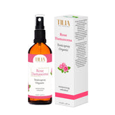 Facial tonic spray bottle, amber glass, black sprayer, TILIA brand label