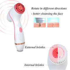 Alternative angle of 3-in-1 Electric Facial Cleanser Device