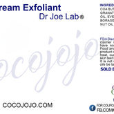 Aha Cream Exfoliant, white background with blue and purple text, Cocojojo logo visible