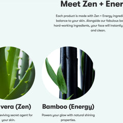 Aloe vera plant with green leaves and thorns, bamboo stalks, and green leaves in a circular image