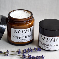 Detailed close-up of Whipped Tallow Balm for Soothing Skin Nourishment