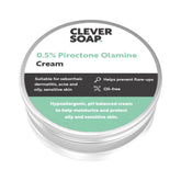 Minimalist white tube of Piroctone Olamine cream with silver cap for face and body care