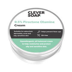 Minimalist white tube of Piroctone Olamine cream with silver cap for face and body care