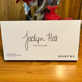 Eyeshadow palette, white box with black text, Morphe and Jaclyn Hill branding visible