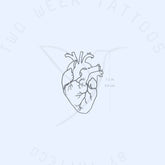 Main product view of 2-Week Semi-Permanent Anatomical Heart Tattoo Set 2 Pack