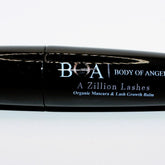 Eyebrow enhancer product, black cylindrical container with white text, A Zillion Lashes brand name visible