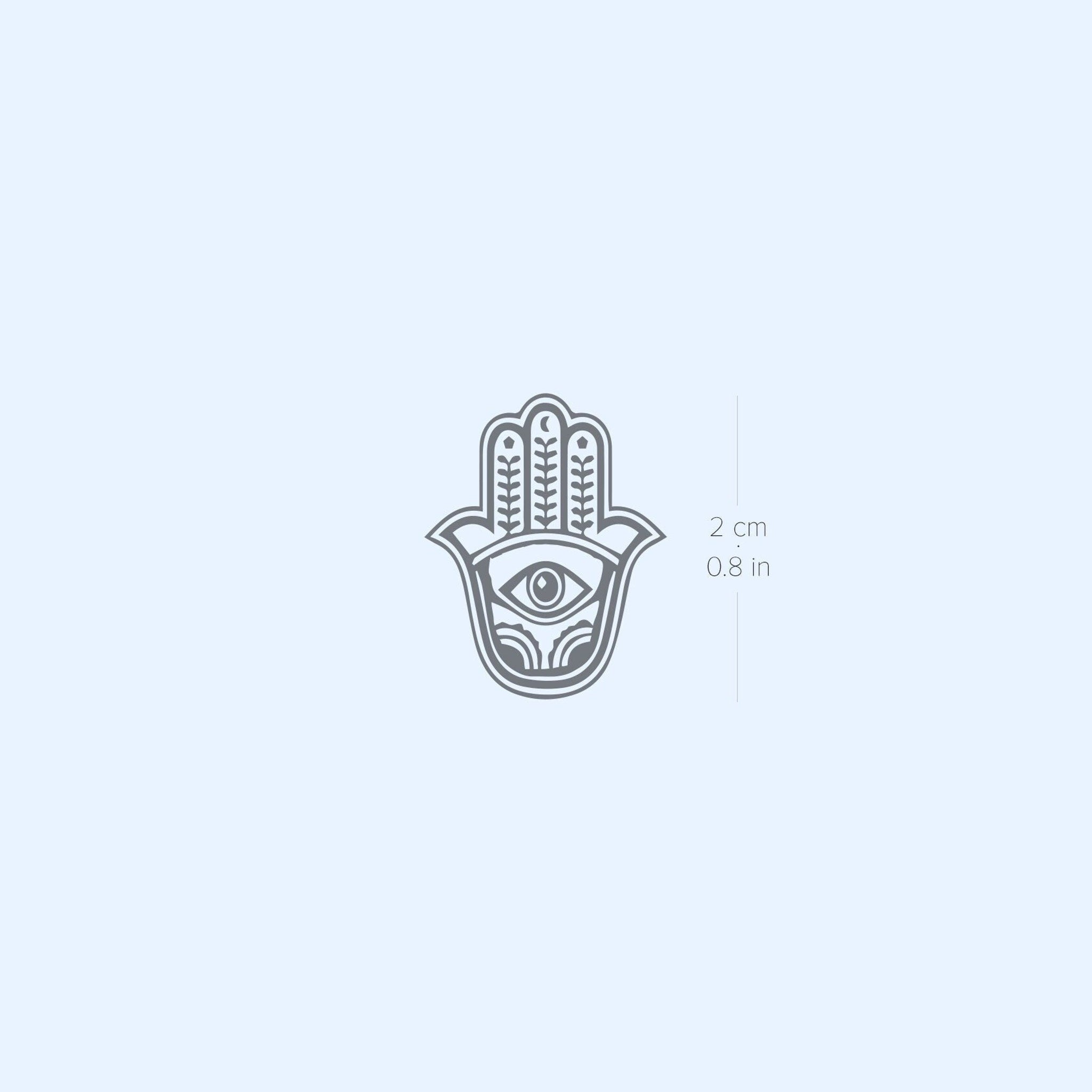 Main product view of 2-Week Semi-Permanent Hamsa Tattoo Set 2 Pack - Skin-Safe