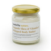 Main product view of Luxury Whipped Shea Vitamin E Body Butter with Organic Cocoa Jojoba 100 Natura