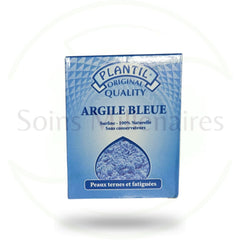 Blue clay box with white text, blue diamond pattern, and Plantil brand name visible