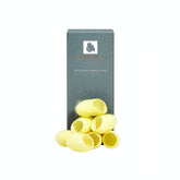 Skin care products with yellow cocoons, Midori brand name on box, stacked together