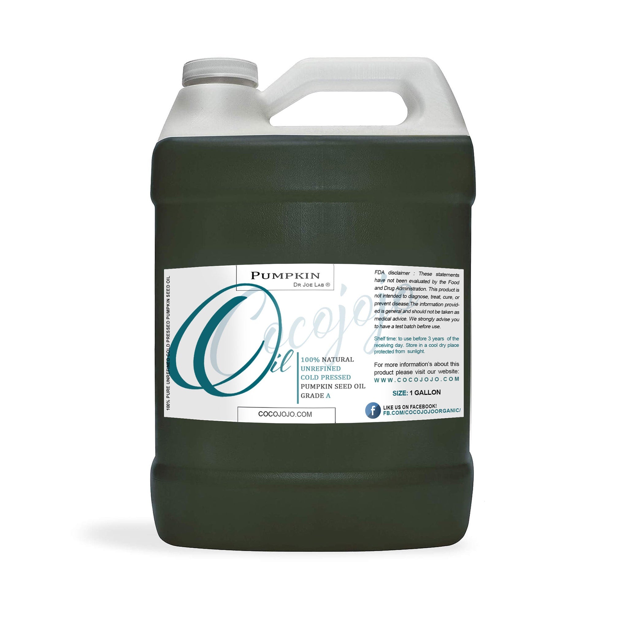 Main product view of 100 Pure Pumpkin Seed Oil - Unrefined Raw Carrier for Skincare DIY