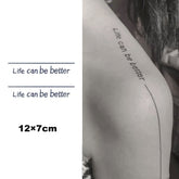 Main product view of 2-Pack Skin-Safe Temporary Tattoos Straight Line Design 120mm x 70mm