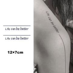 Main product view of 2-Pack Skin-Safe Temporary Tattoos Straight Line Design 120mm x 70mm