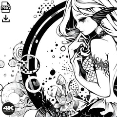 Close-up of iridescent blue serum bottle with mermaid-scale texture and gold dropper, angled to show hydration droplets