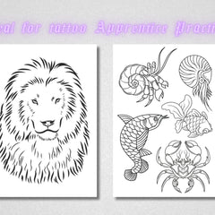 Usage example of 10 Printable Tattoo Stencil Pages for Skin Art Transformation