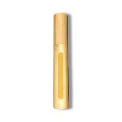 Bamboo tube with light brown color, natural wood grain, and a vertical clear window