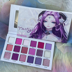 Twilight Violet Eyeshadow Palette with six shimmering purple shades in sleek black compact