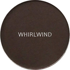 Side view of matte whirlwind eyeshadow compact showcasing smooth powder texture and neutral beige tone