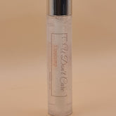 Lip balm gloss bottle, clear tube with silver cap, Kenei B "You Don't Care" label