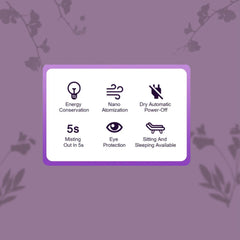 Woman using a 3-in-1 facial steamer with mist nozzle, glowing skin visible during skincare routine