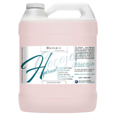 Facial Cleanser Rose Water, pink liquid in white plastic jug, Cocojojo brand label