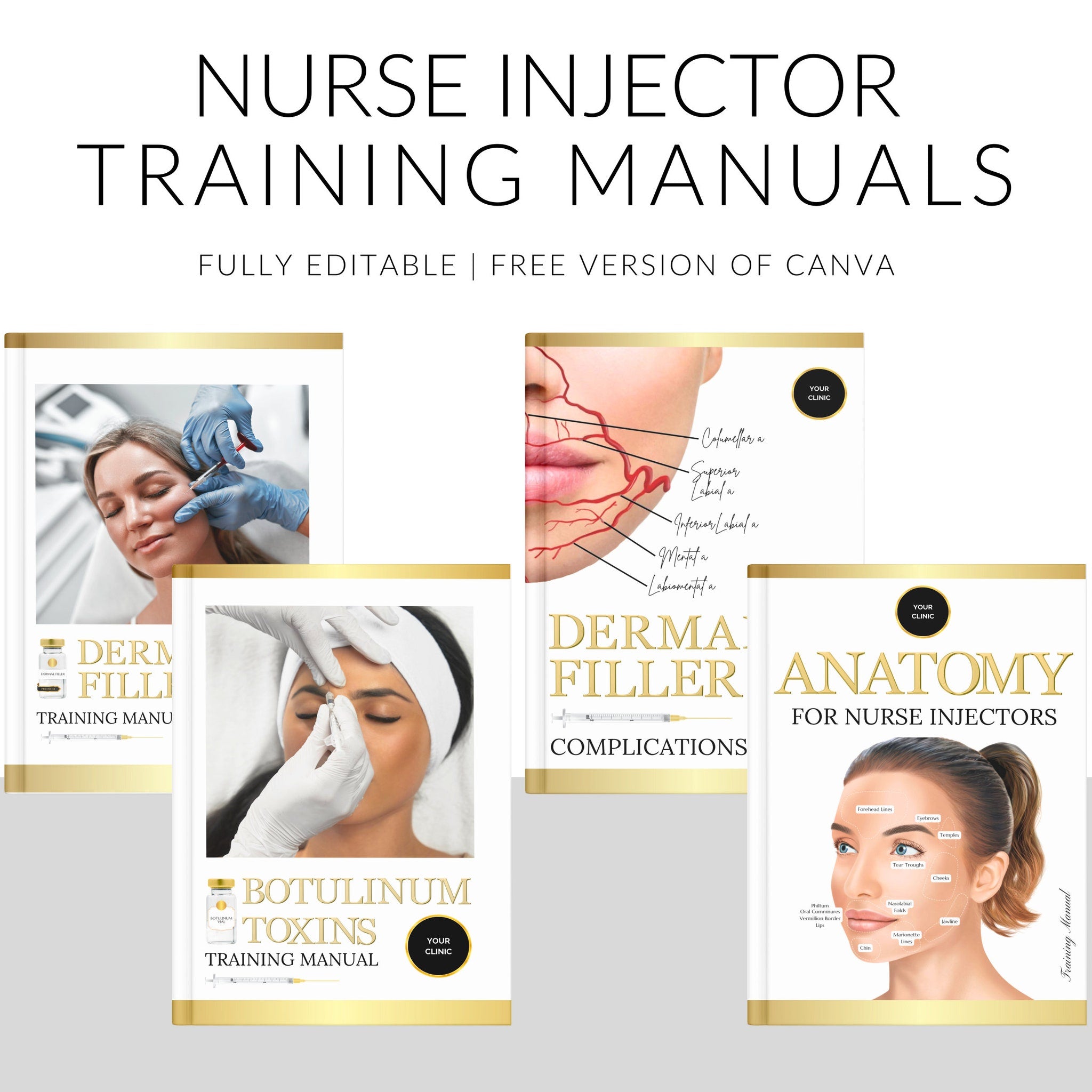 Main product view of Aesthetic Injector Training Guide Botox Dermal Fillers Anatomy for Nurses