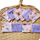 Baby wipes with space cat pattern, pink and purple, soft material