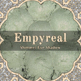 Eye shadow, pastel green shimmer, Empyreal brand, decorative border
