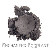Enchanted Eggplant purple mineral eyeshadow with shimmer in compact, vegan and cruelty-free.