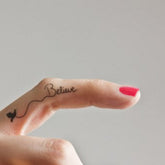 Sheet of delicate waterproof temporary tattoos featuring floral designs for wrist, neck, and ankle application