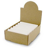 Wholesale Lip Balm display box, brown cardboard, white lip balm tubes, open top