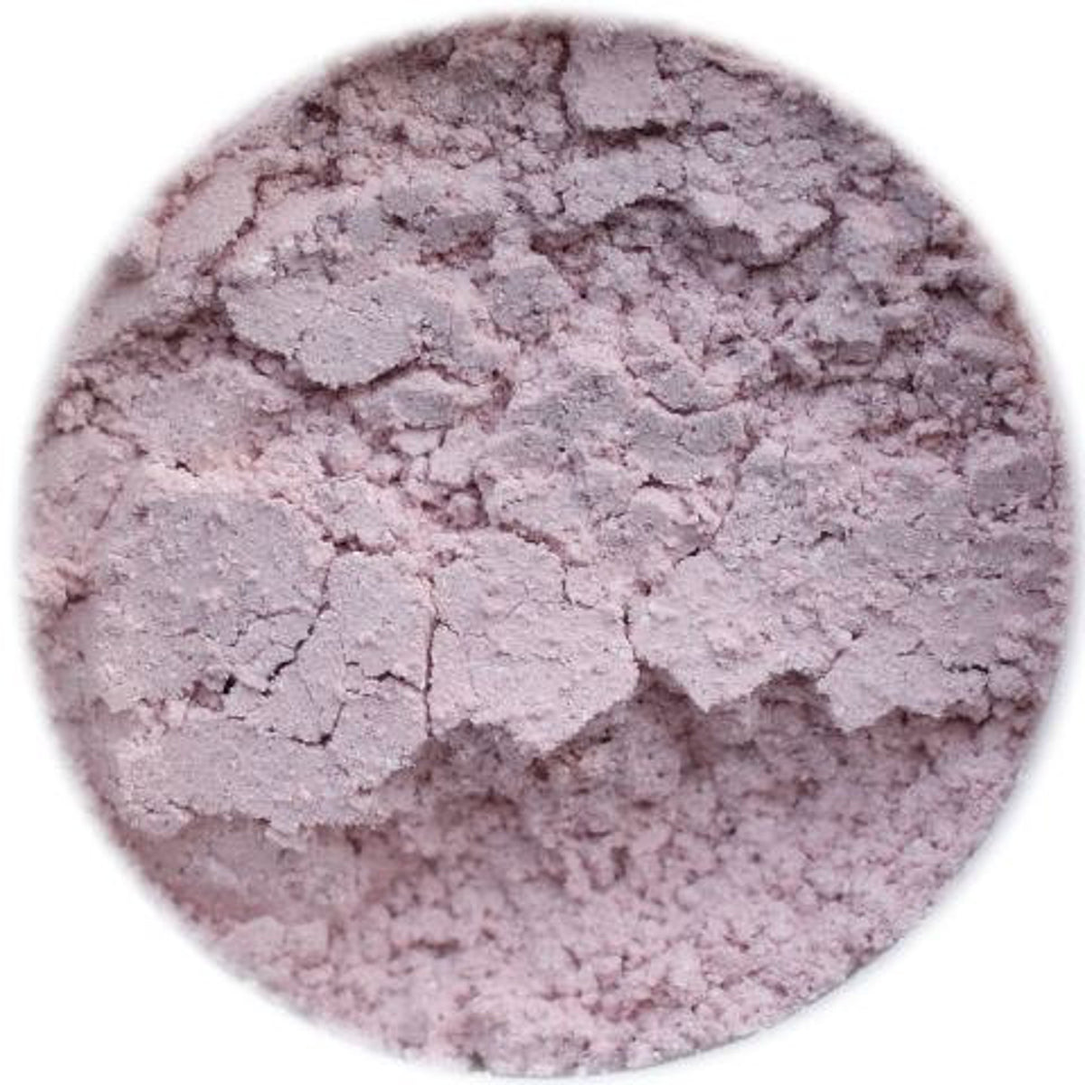Single matte baby pink eyeshadow pan with smooth texture in minimalist round compact