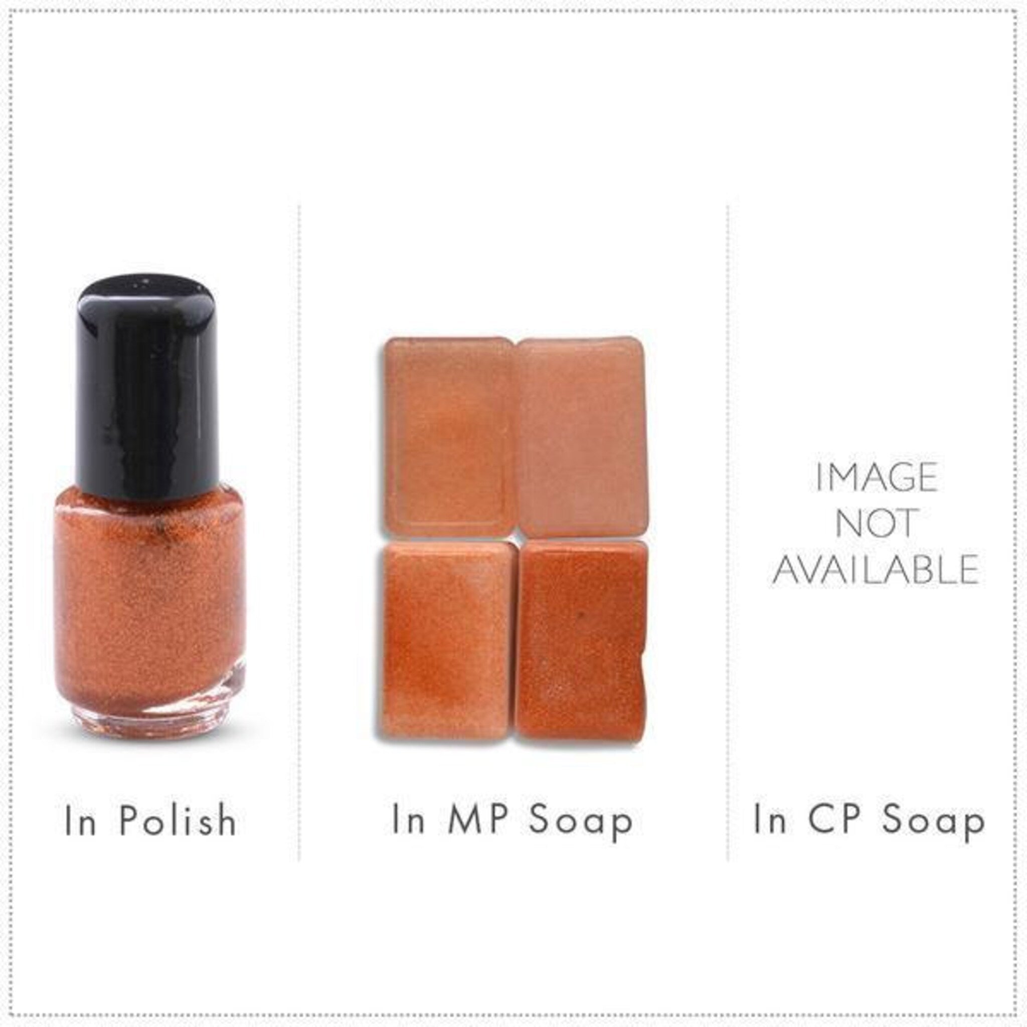 Close-up of shimmering copper and golden brown mica pigment powder with metallic finish