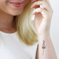 Boho Unalome temporary tattoo set with delicate floral designs on skin-safe transfer sheets, gift-ready packaging