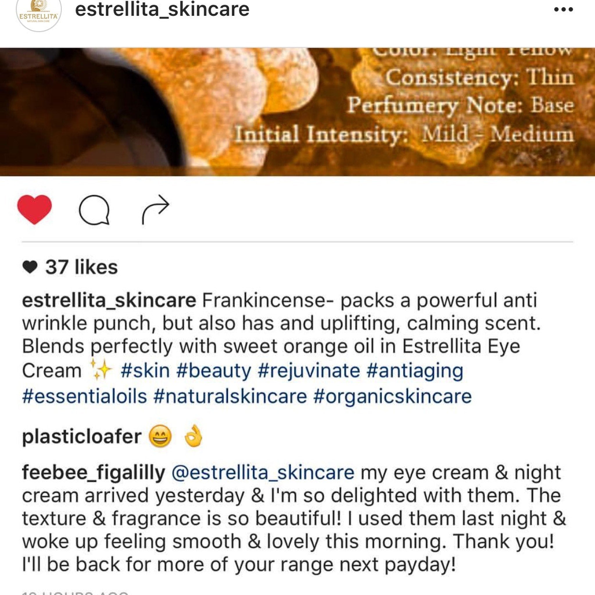 Skincare product with light yellow color, thin consistency, and Estrellita text