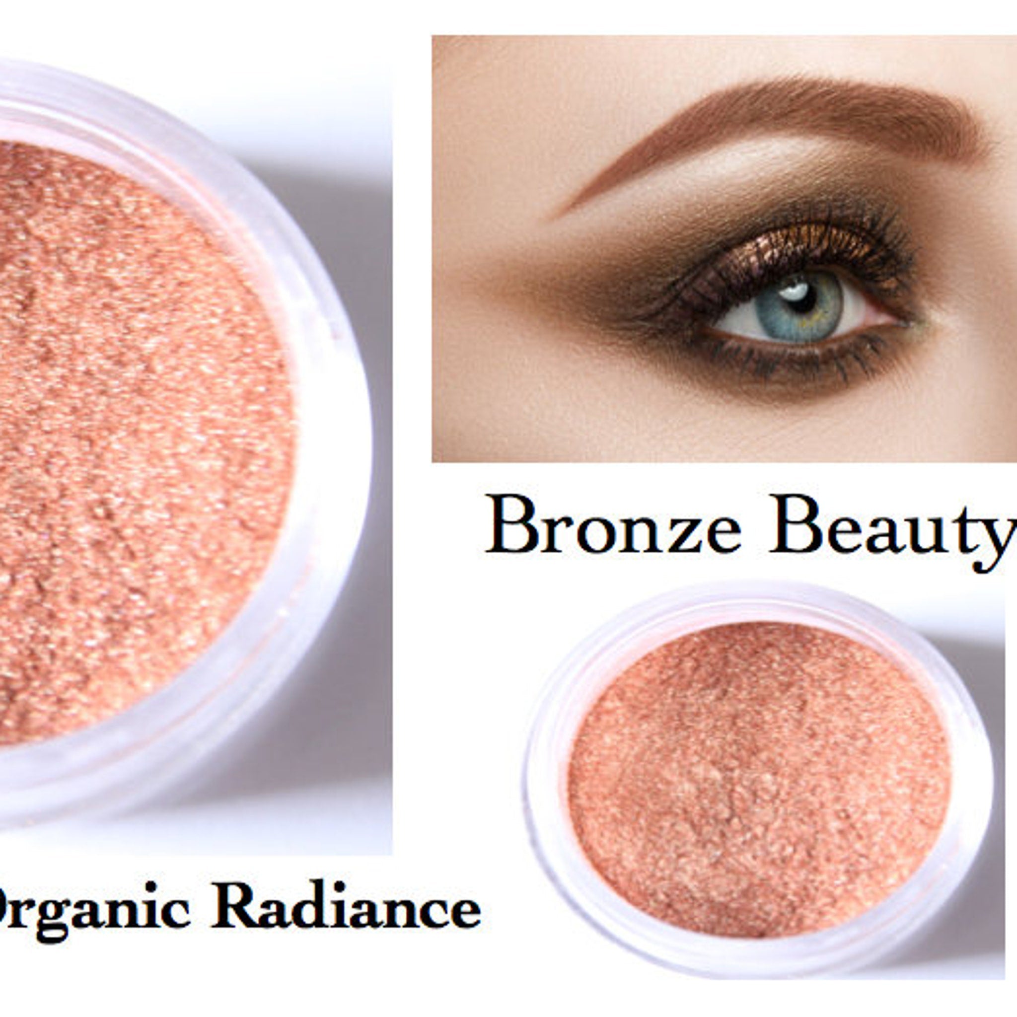 Close-up of loose Fire Rose Shimmer eyeshadow powder with sparkling pink and gold mineral pigments in natural light