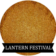 Shimmery gold eyeshadow pan with reflective finish for festive Lantern Festival looks