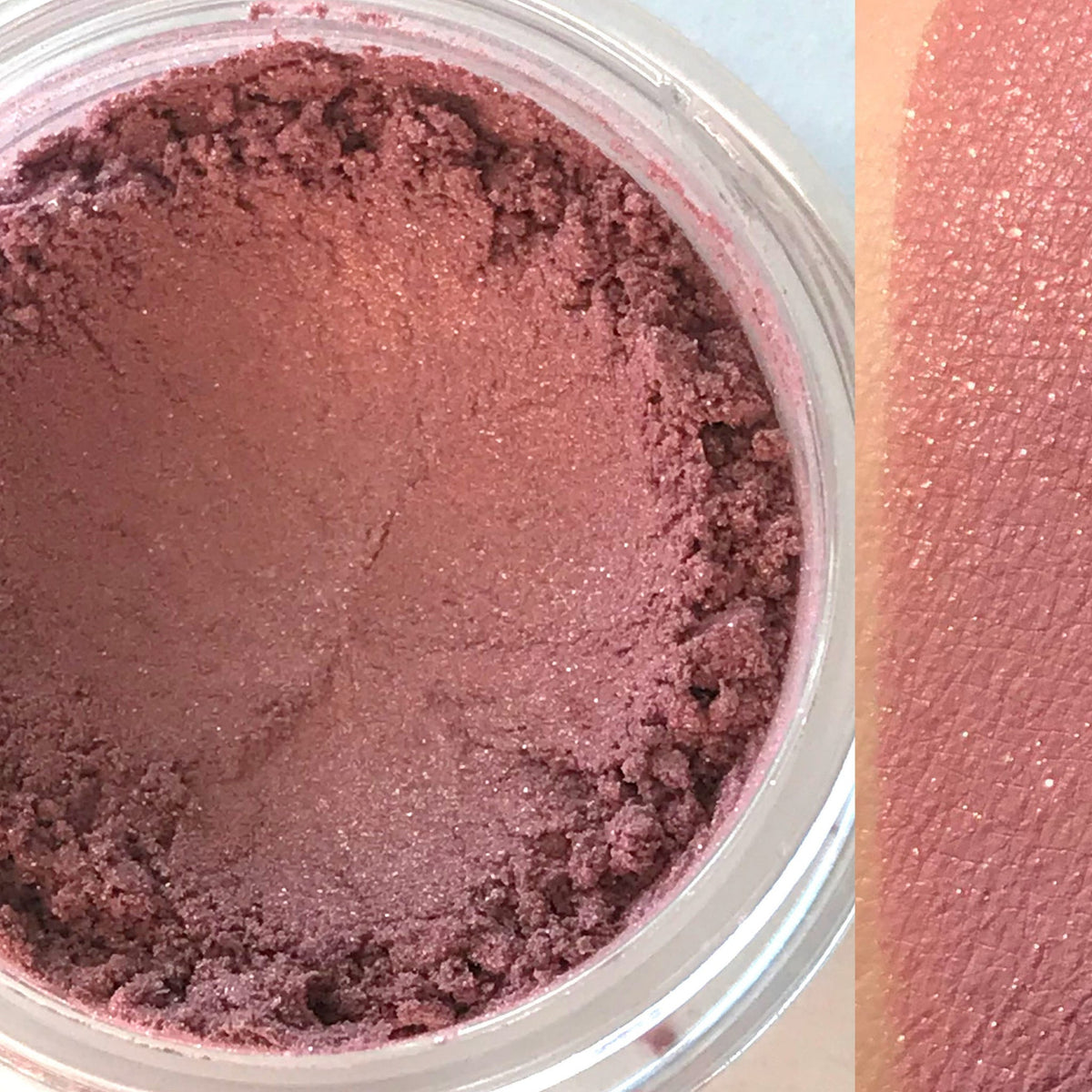 Vegan CHERUB eyeshadow palette with six matte and shimmer shades in neutral pink and brown tones