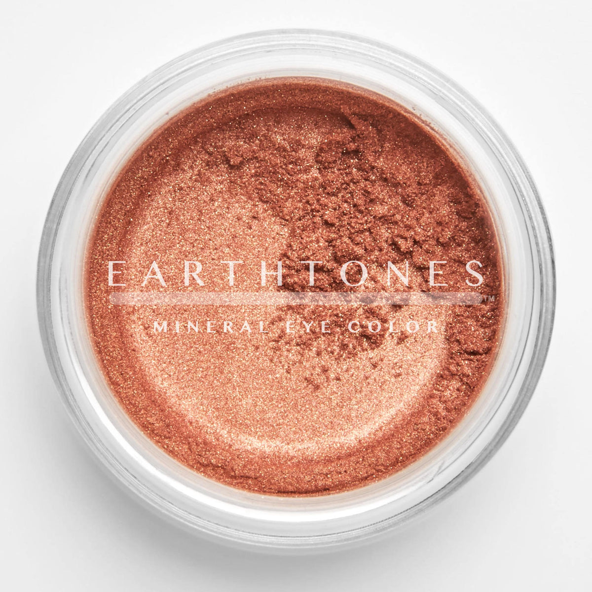 Copper Glow Mineral Eye Shadow pot with warm metallic finish and smooth pressed powder texture