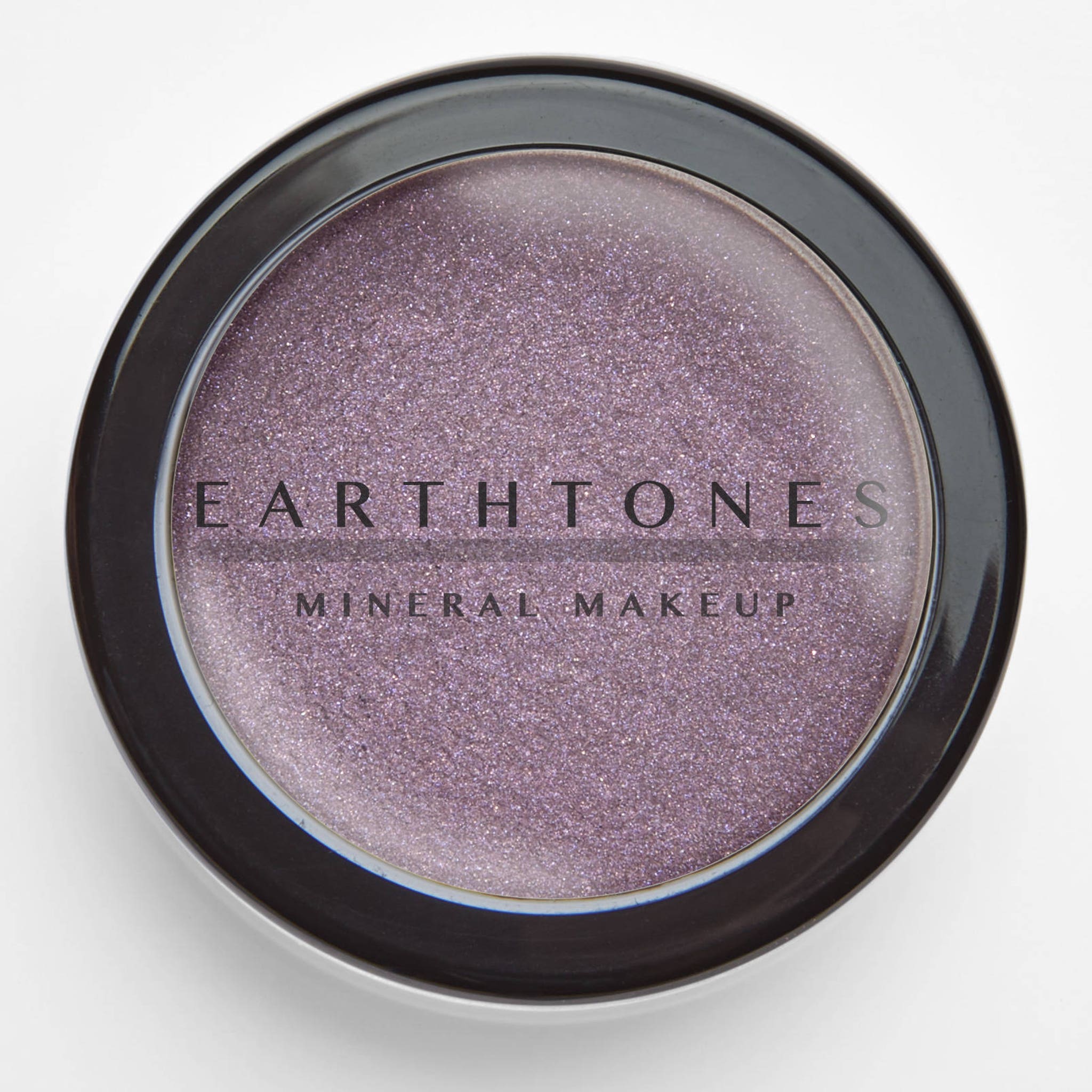 Side view of Royal Plum mineral eye shadow pan showing rich plum pigment and satin finish
