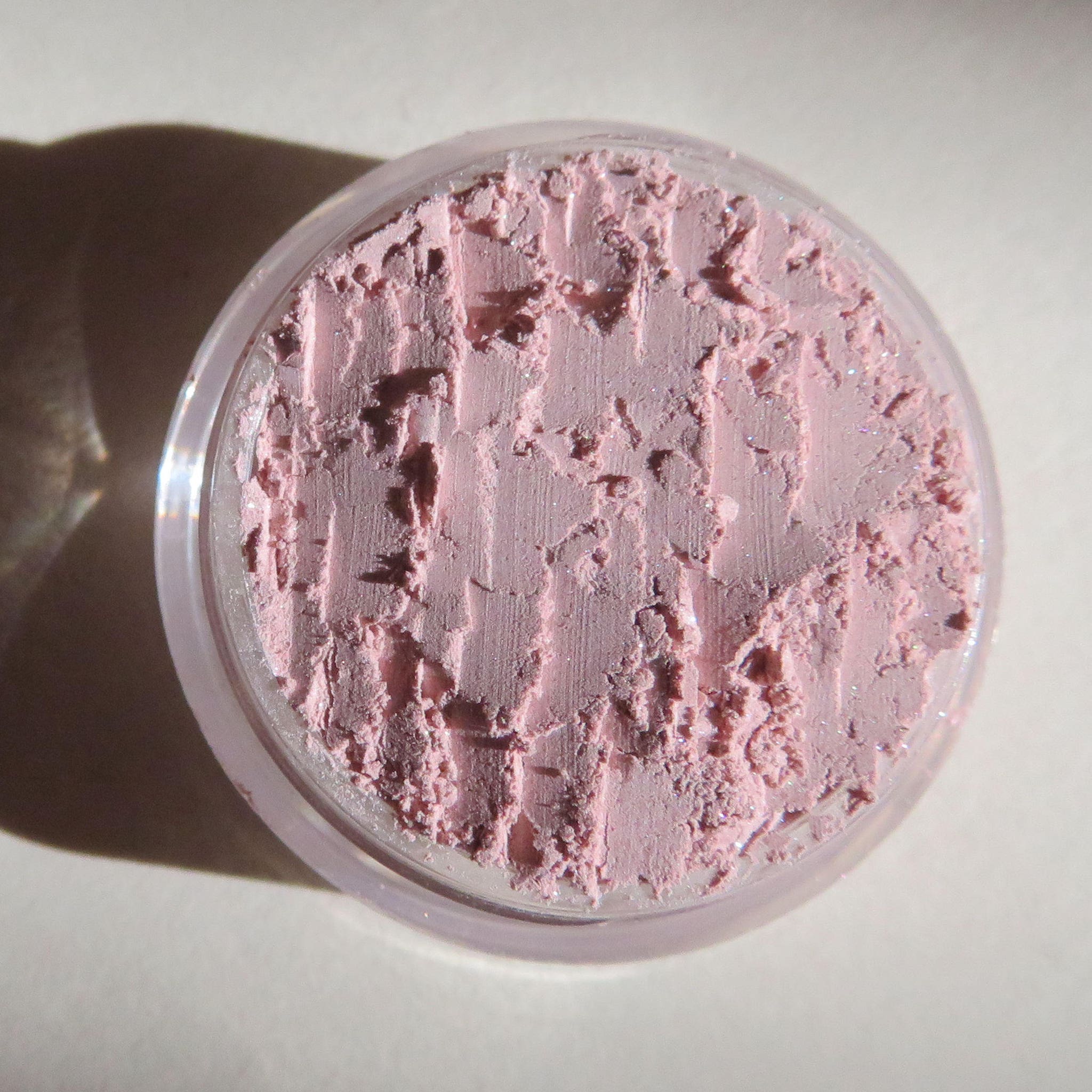 Additional view of Pastel Pink Seashell Loose Powder - Vegan Mineral Blush  Eyeshadow Carmine Free