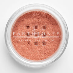 Side view of Rose Sparkle Mineral Eye Shadow compact showing shimmering pink powder texture