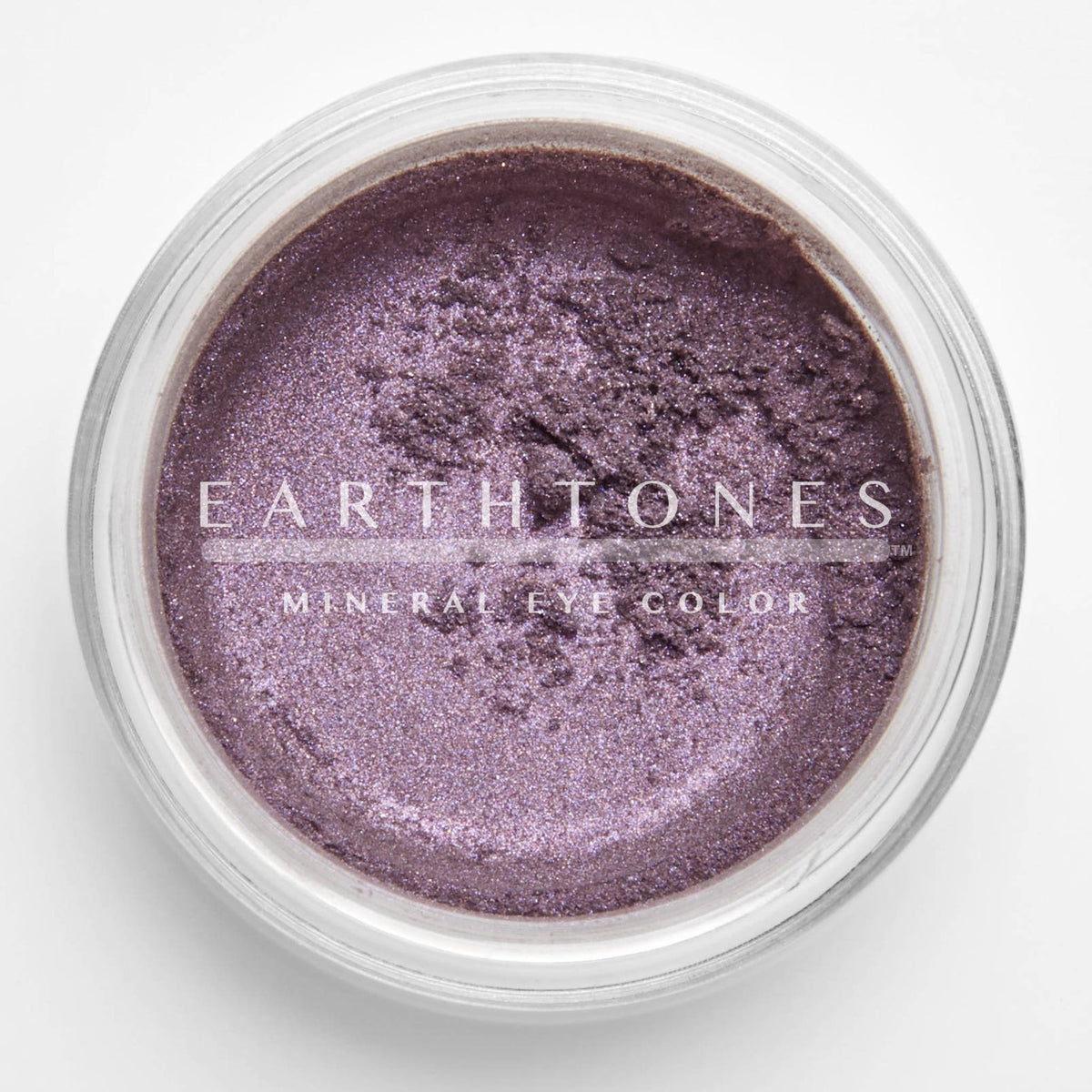 Royal purple mineral eye shadow in compact case with satin finish and gold detailing