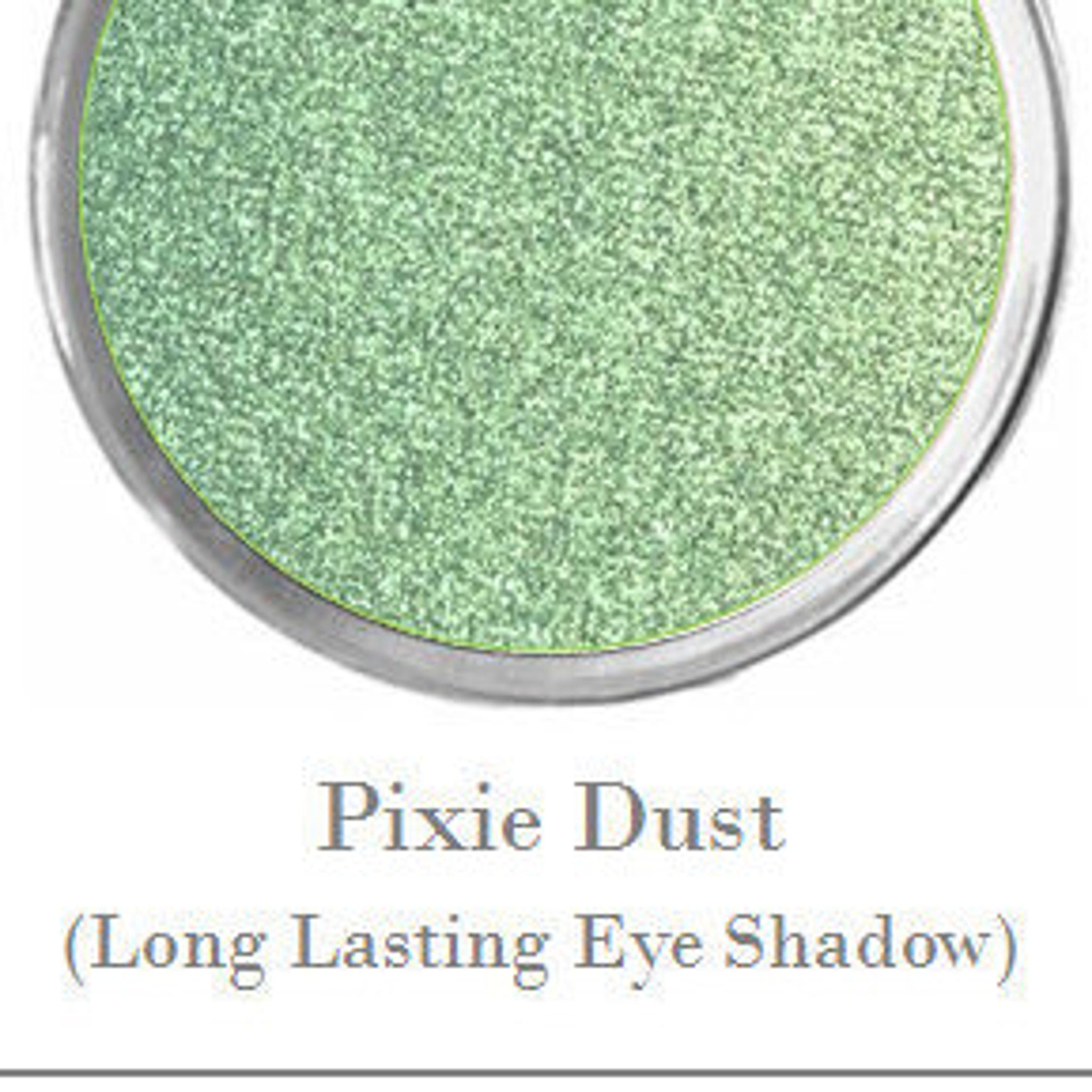 Mattify Cosmetics iridescent mint green holographic eyeshadow pot with gold lid on marble surface