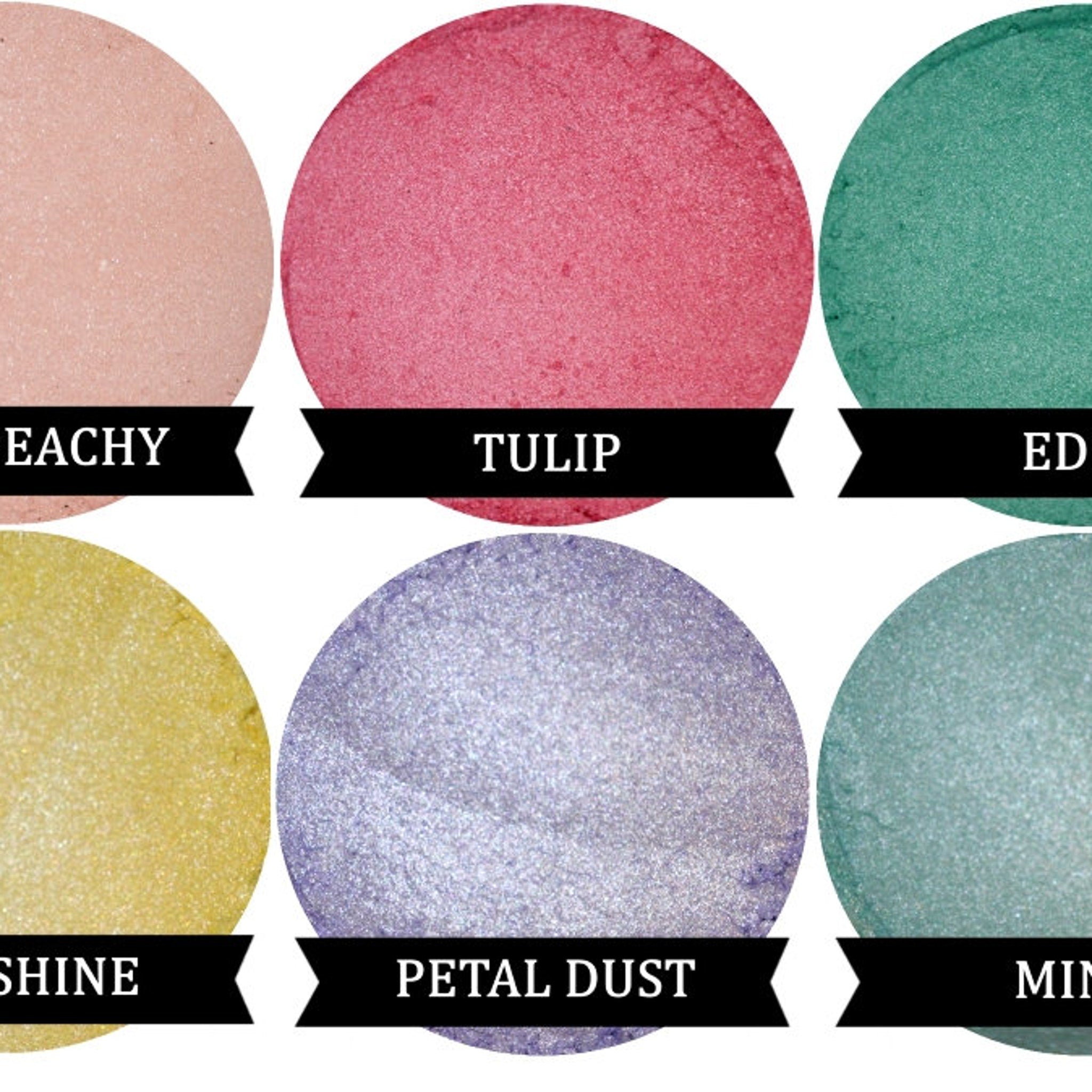 Close-up of mint green pressed powder eyeshadow with soft shimmer finish in compact palette