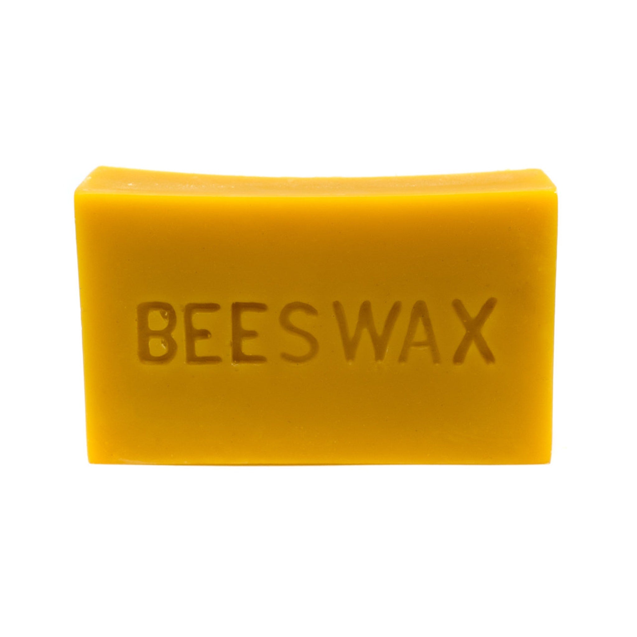 Beeswax block, yellow solid, with "BEES WAX" text, rectangular shape