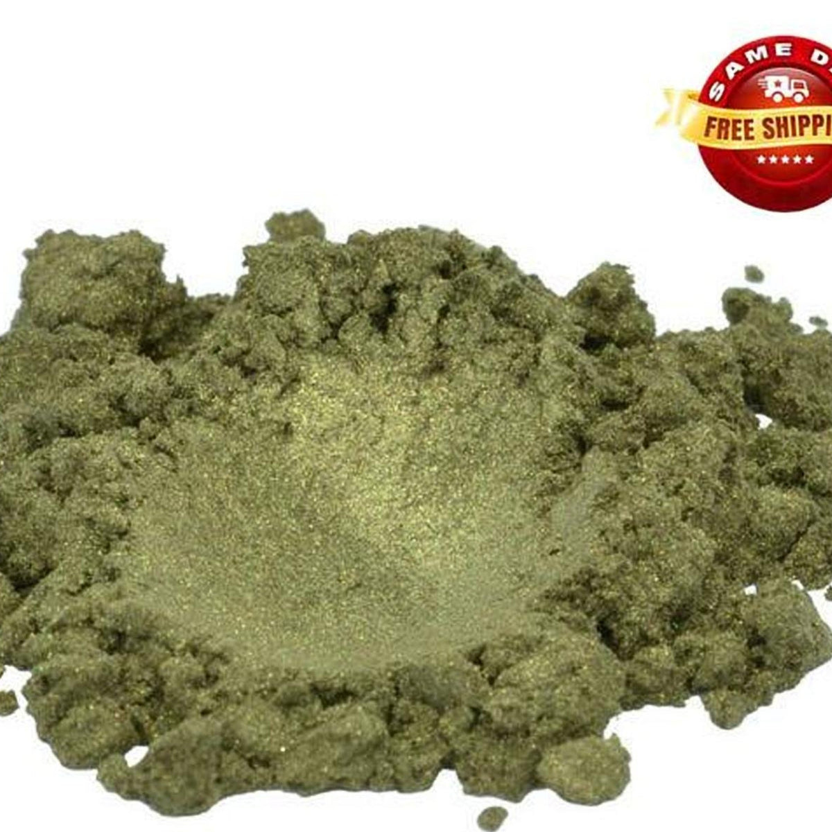 Main product view of Verdigris Gold Green Mica Pigment Powder - 2 oz Cosmetic Grade Eyeshadow