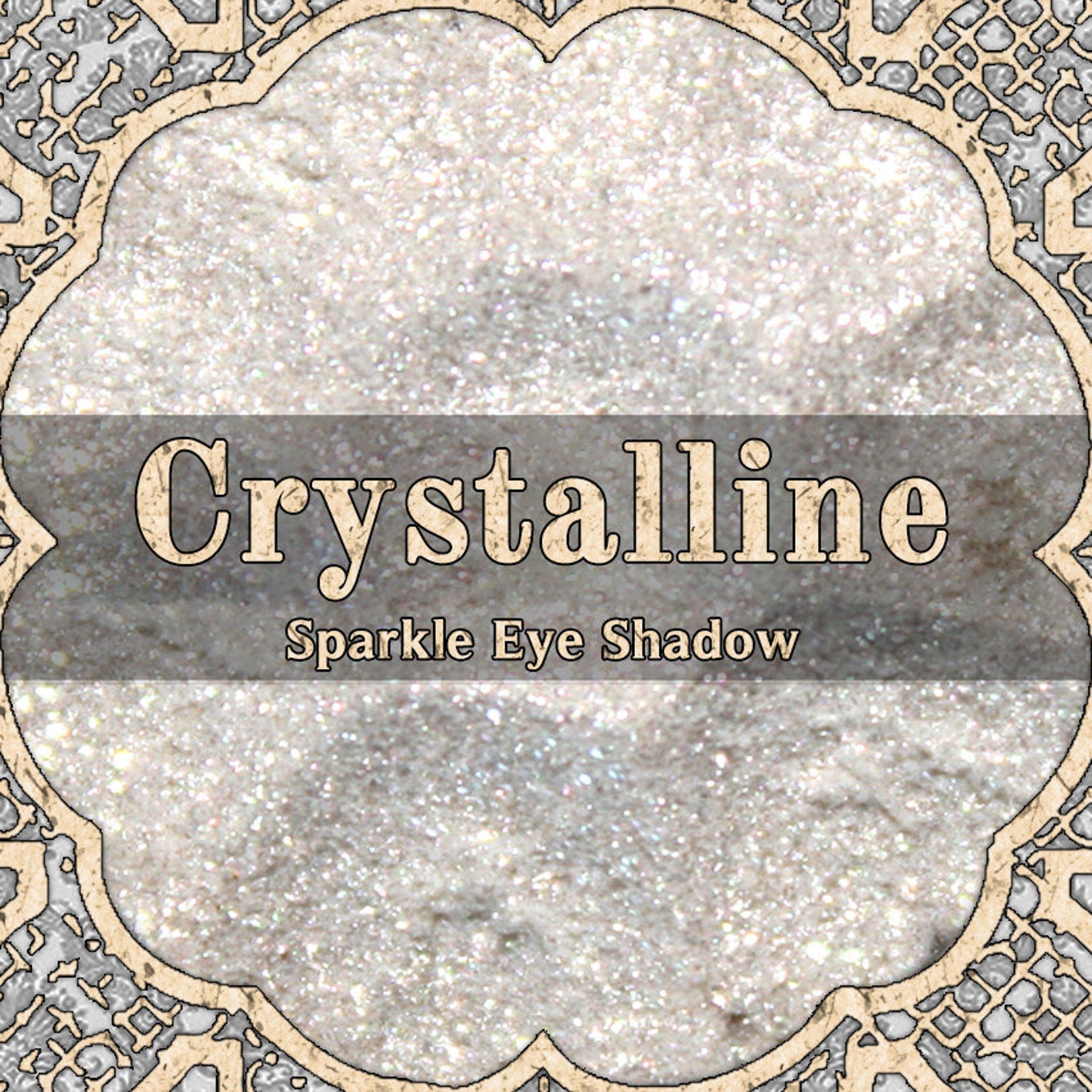 Main product view of Crystalline White Sparkle Eyeshadow - Translucent Loose Powder Vegan Ships in 5-