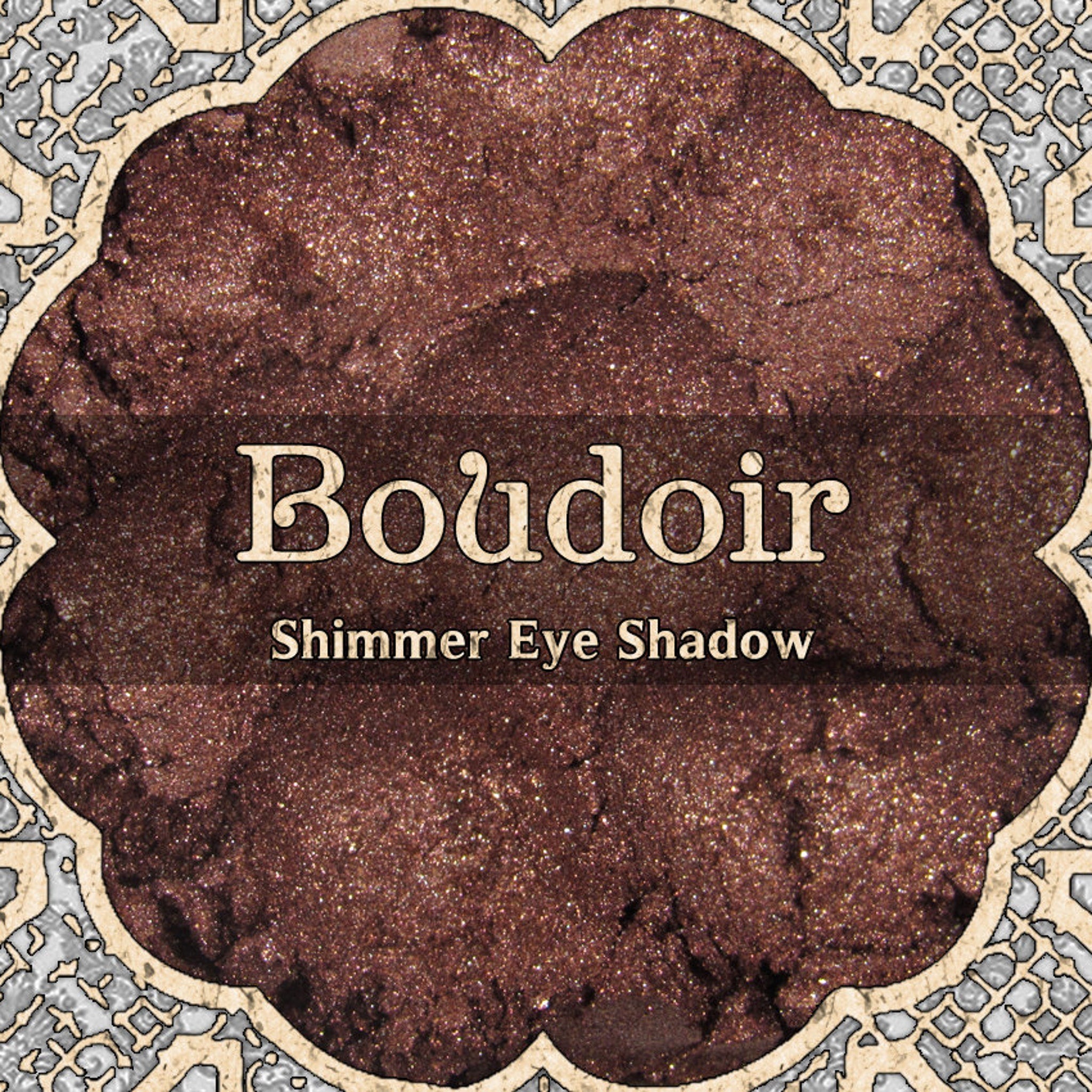 Main product view of Boudoir Shimmer Loose Powder Eyeshadow - Dark Copper Brown Vegan Makeup