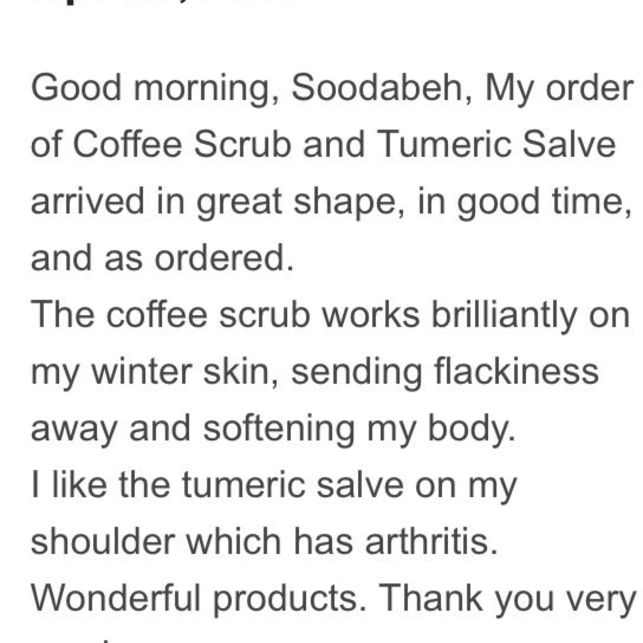 Text on white background, black text, message about products received in good condition